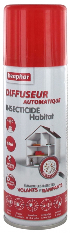 BEAPHAR spray et diffuseur automatique insecticide habitat 500ml